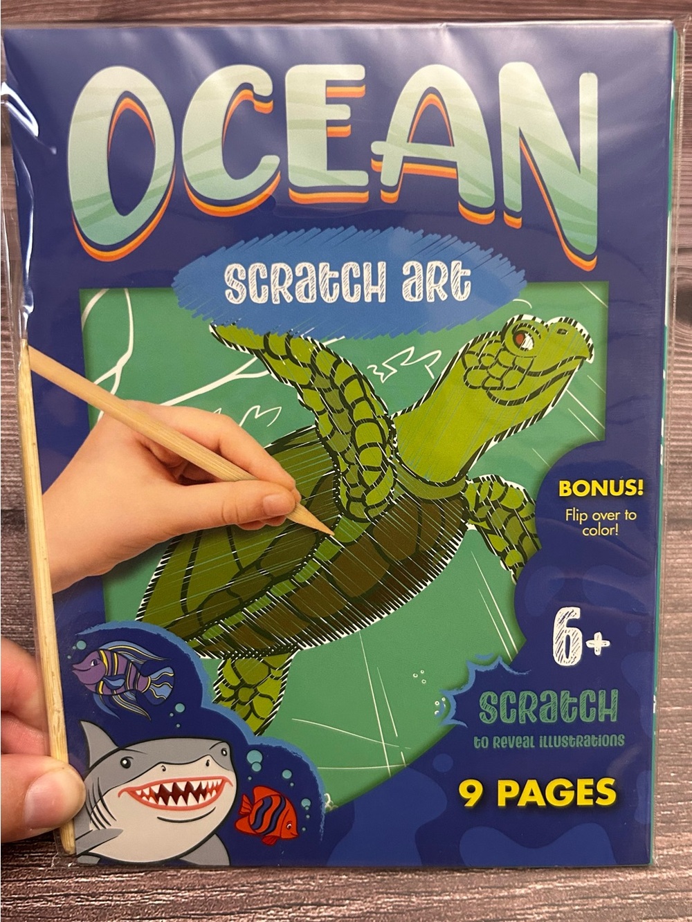 Ocean Scratch Art Kit Notebook - Green Cover